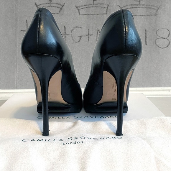 Camilla Skovgaard Leather Pumps, with Stiletto Heels and Saw Platforms - Picture 3 of 13